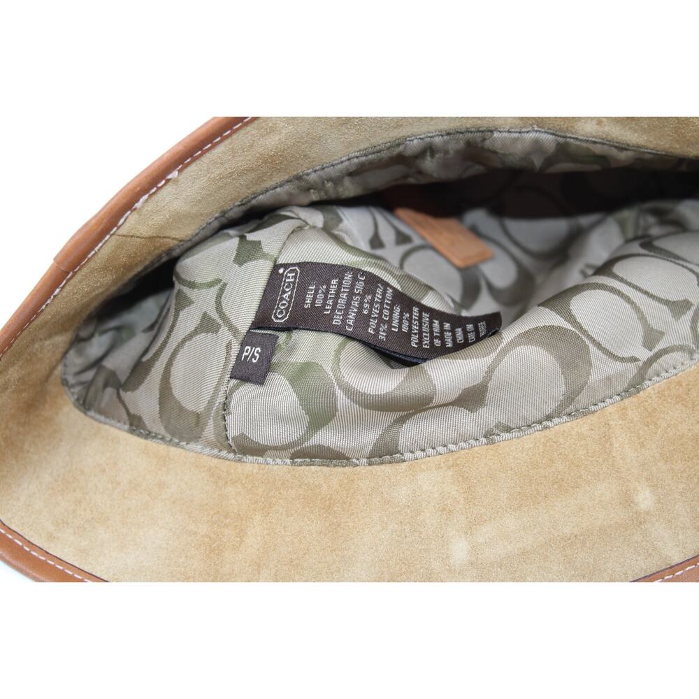 B2 Flawless Vintage 2000 COACH Patchwork Bucket Hat Leather Canvas Suede Size S - Picture 4 of 4